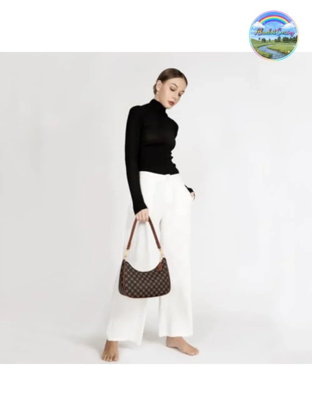 Women's Cute Hobo Shoulder Bag Faux Leather Purse with Chain Strap Retro